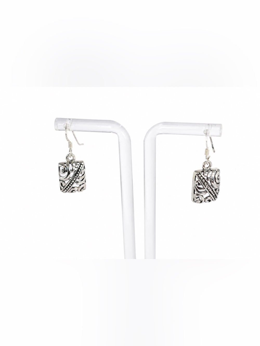 NEW Sterling Silver 925 Filigree & Scroll design french hook dangle Earrings